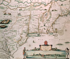 ニューベルギー、「アトラス契約」のプレートc.1671 作： Nicolaes Jansz Visscher
